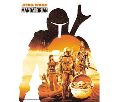 POSTER 3D STAR WARS (WHITE SUNSET)