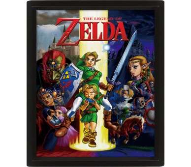 POSTER 3D THE LEGEND OF ZELDA (OCARINA OF TIME)