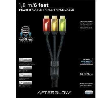 AFTERGLOW TRIPLE CABLE HDMI 6' (ROJO/DORADO/VERDE) + HDMI