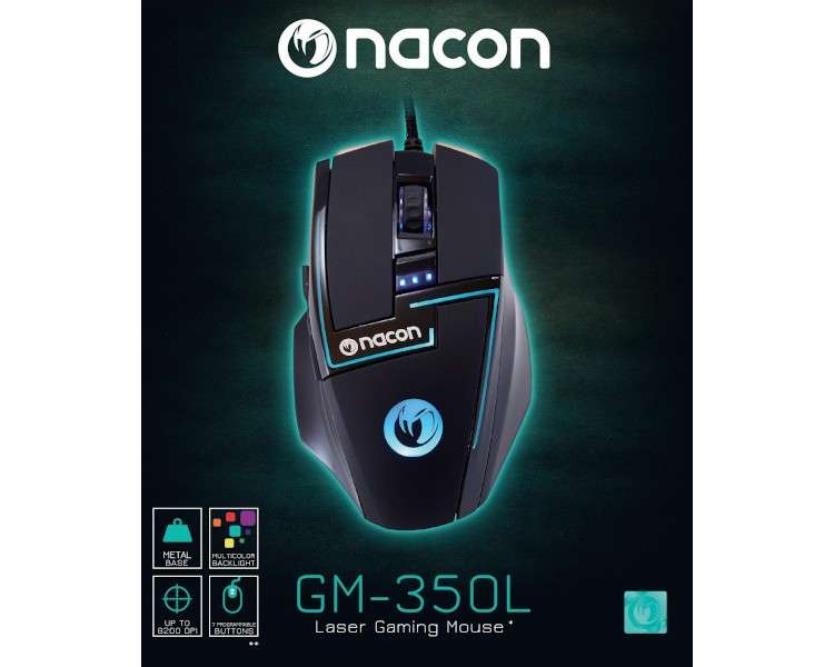 NACON LASER GAMING MOUSE GM-350L BLACK (NEGRO) (XP/VISTA/7/8/10)