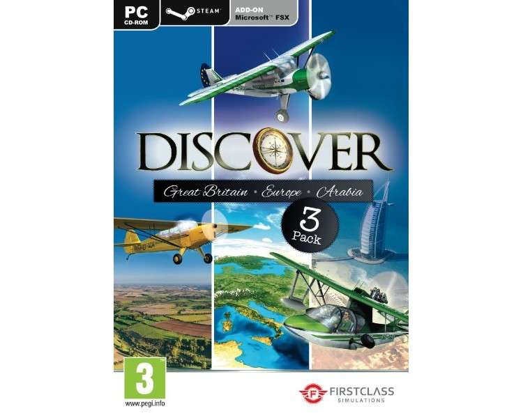 DISCOVER GREAT BRITAIN, EUROPE & ARABIA - FSX (STEAM)