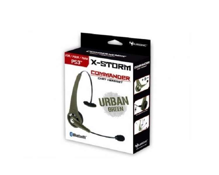 SUBSONIC CHAT HEADSET X-STORM COMMANDER URBAN GREEN