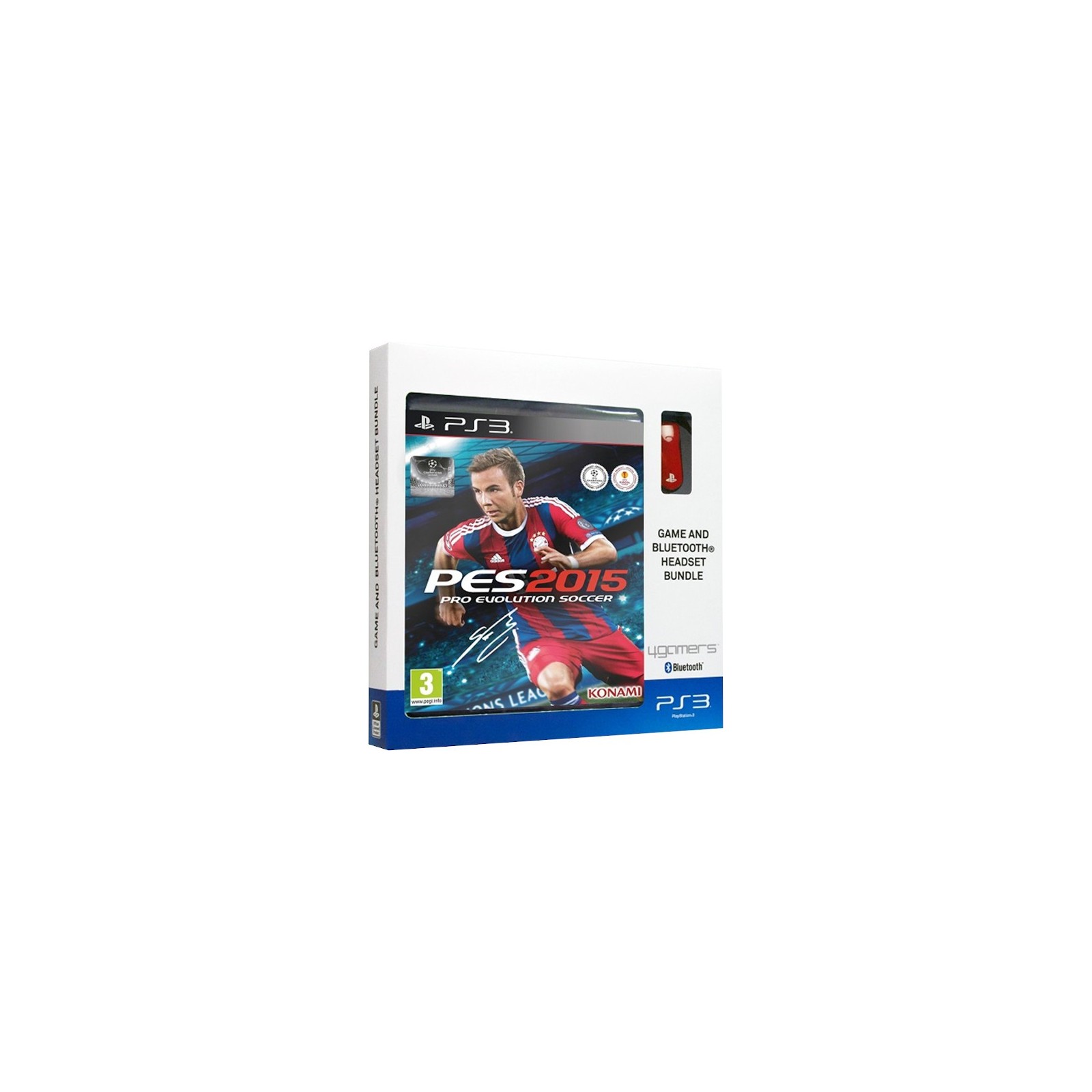 PES 2015 PRO EVOLUTION SOCCER + 4GAMERS BLUETOOTH HEADSET ROJO (RED)