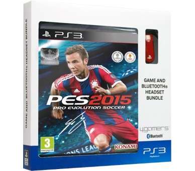 PES 2015 PRO EVOLUTION SOCCER + 4GAMERS BLUETOOTH HEADSET ROJO (RED)