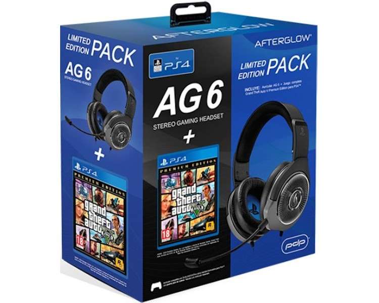 PDP AFTERGLOW AURICULARES AG6 + GRAND THEFT AUTO V PREMIUM EDITION