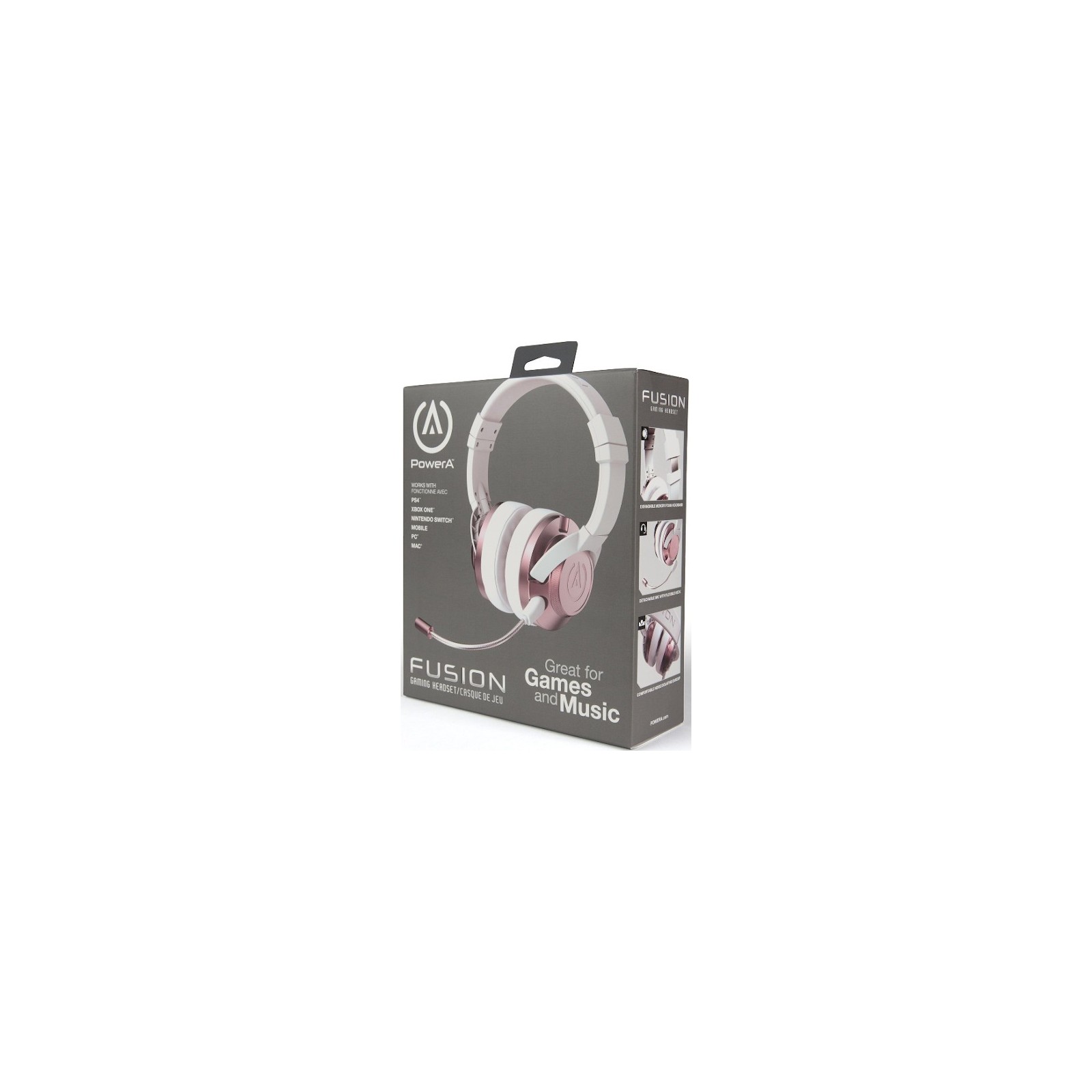 POWER A AURICULARES WIRED FUSION ROSA (PS4/XBOX ONE/SWITCH/WINDOWS 10)