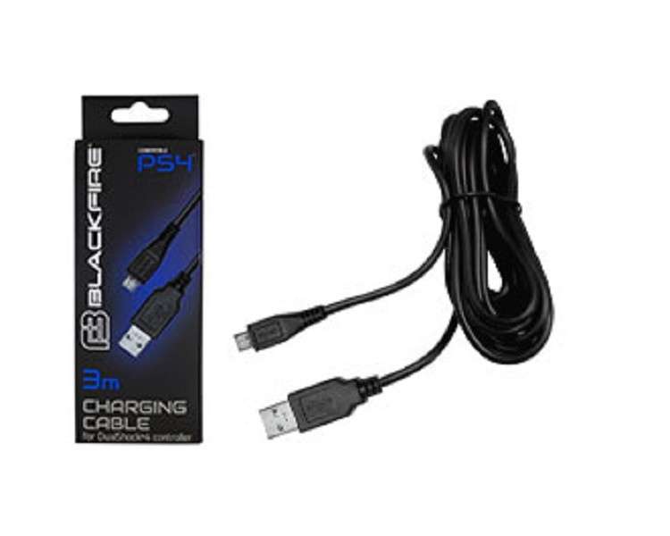 BLACKFIRE CHARGING CABLE USB-MICROUSB PARA MANDOS DUALSHOCK 3M