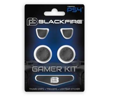 BLACKFIRE GAMER KIT THUMB GRIPS + TRIGGERS + LIGHTBAR STICKER