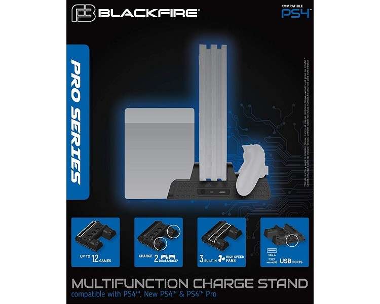 BLACKFIRE MULTIFUNCTION CHARGE STAND (PS4/PS4 SLIM/PS4 PRO)