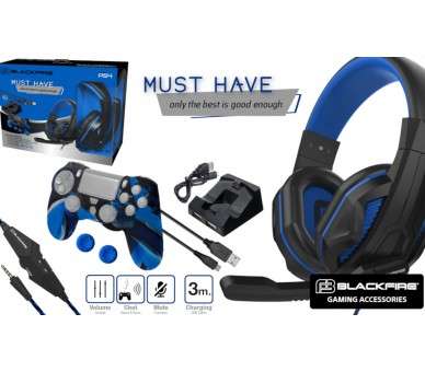 BLACKFIRE MUST HAVE (HEADSET BFX-15 + SILICONE SLEEVE + CHARGING DOCK STATION + CHARGING CABLE 3M)