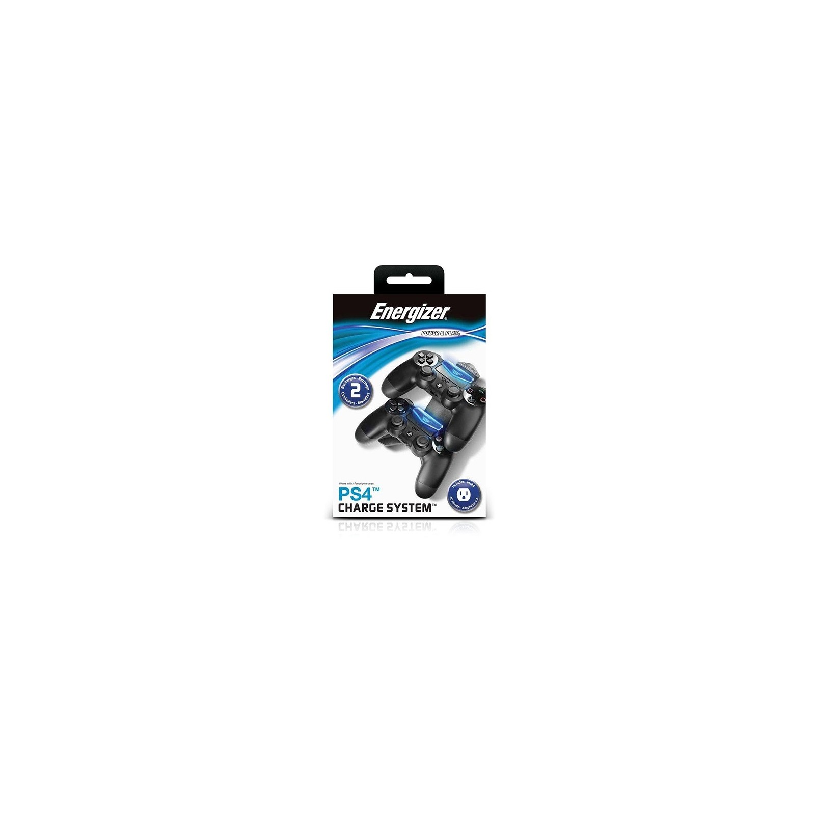 ENERGIZER CHARGE SYSTEM PARA MANDOS PS4 (INCLUYE ADAPTADOR)