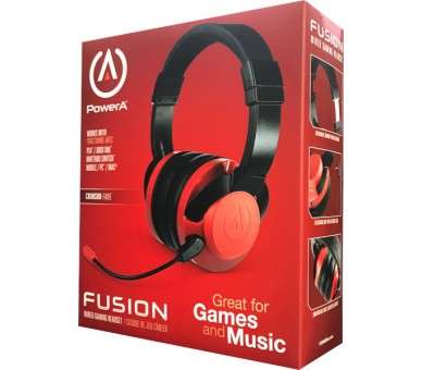 POWER A FUSION WIRED GAMING HEADSET CRIMSON FADE (PS4/XBONE/SWITCH/PC/MAC)