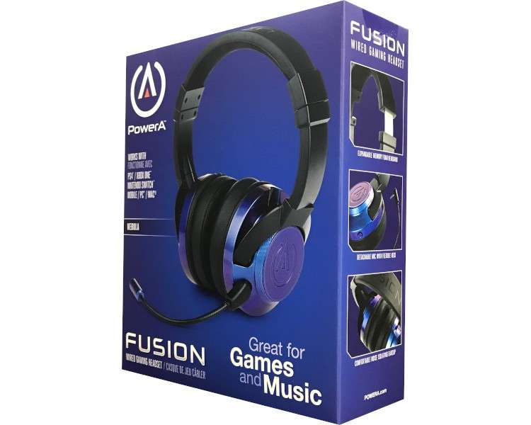 POWER A FUSION WIRED GAMING HEADSET NEBULA (PS4/XBONE/SWITCH/PC/MAC)