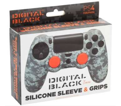 FR-TEC SILICONE + GRIPS CAMO DIGITAL BLACK (NEGRO MILITAR)