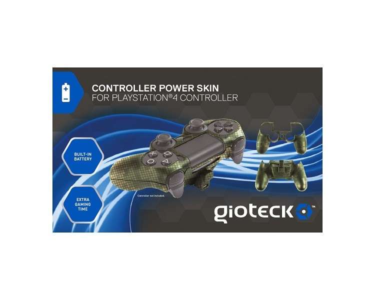 GIOTECK CONTROLLER POWER SKIN CAMUFLAJE + BATERIA