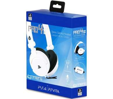 4GAMERS STEREO GAMING HEADSET PRO4-10 BLANCO (OFICIAL)