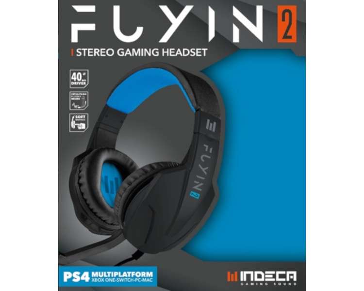 INDECA STEREO GAMING HEADSET FUYIN 2.0 BLACK (PS4/XBONE/SWI/PC/MAC)