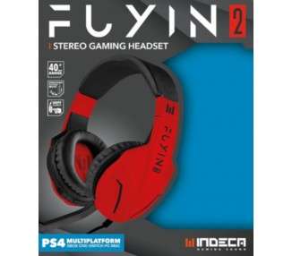 INDECA STEREO GAMING HEADSET FUYIN 2.0 RED (PS4/XBONE/SWI/PC/MAC)