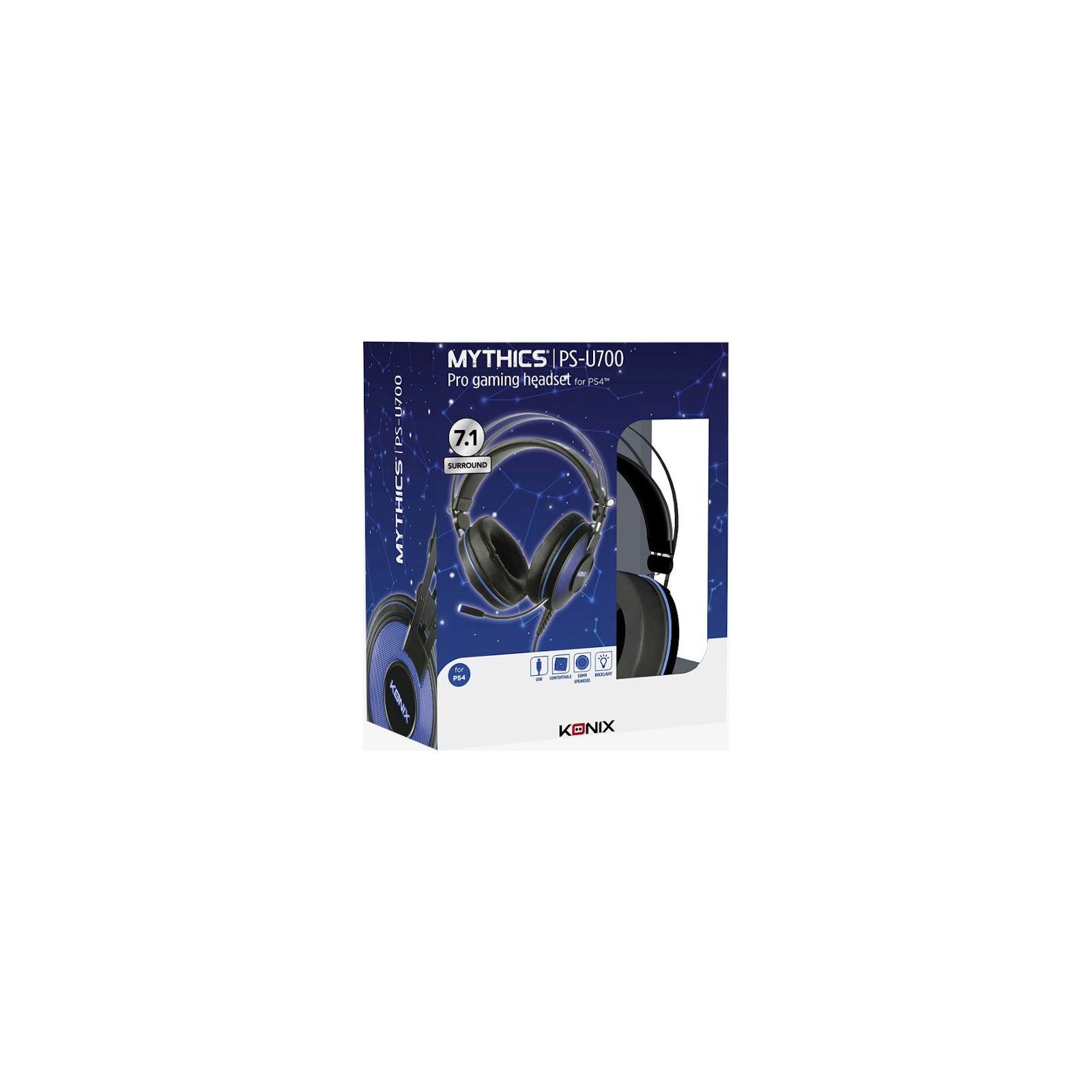 KONIX MYTHICS PRO GAMING HEADSET PS-U700 7.1 SURROUND