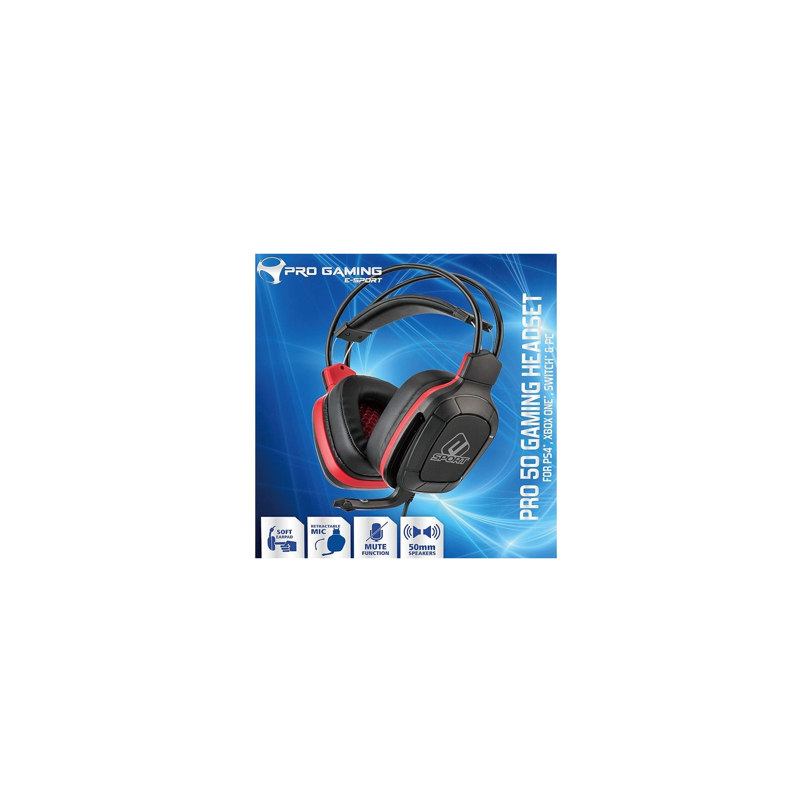 SUBSONIC E-SPORT PRO 50 GAMING HEADSET (PS4/XBONE/SWITCH/PC)