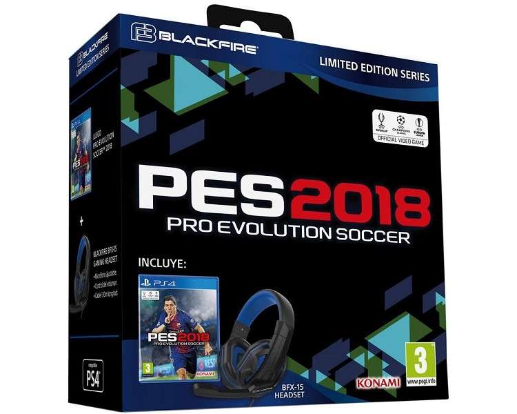 BLACKFIRE HEADSET BFX-15 + PES 2018 LIMITED EDITION