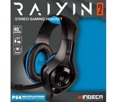 INDECA STEREO GAMING HEADSET RAYIN 2.0 BLACK (PS4/XBONE/SWI/PC/MAC)