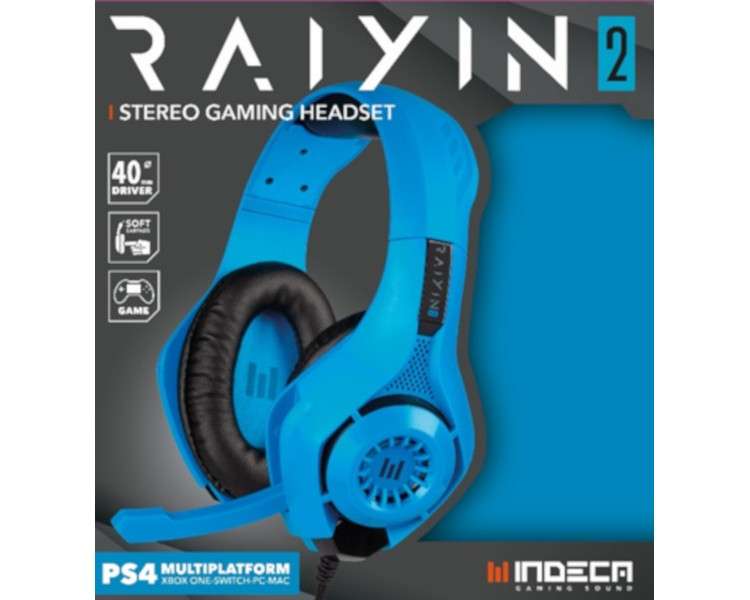 INDECA STEREO GAMING HEADSET RAYIN 2.0 BLUE EDITION (PS4/XBONE/SWI/PC/MAC)