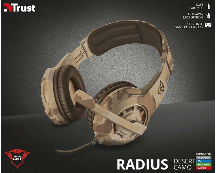 TRUST RADIUS GAMING HEADSET DESERT CAMO GXT 310D (PS4/XBONE/PC/SWI/MOBILE)