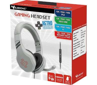 SUBSONIC GAMING HEADSET RETRO GAMING (PS4/XBONE/SWITCH/PC)