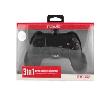 HAVIT WIRED GAMEPAD CONTROLLER HV-G4022 3 EN 1 (PS4/PS3/PC)