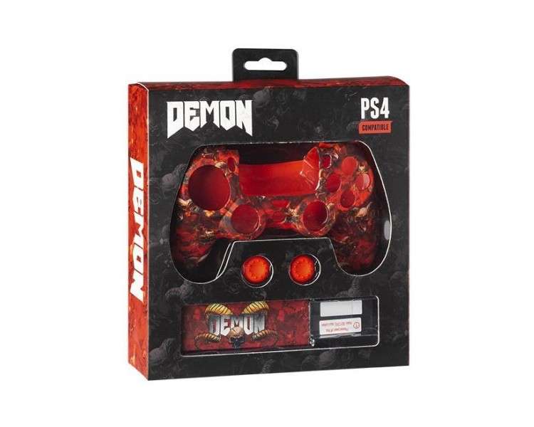 INDECA KIT SILICONA DEMON (FUNDA SILICONA/GAMUZA/GRIPS/PROTECTOR)