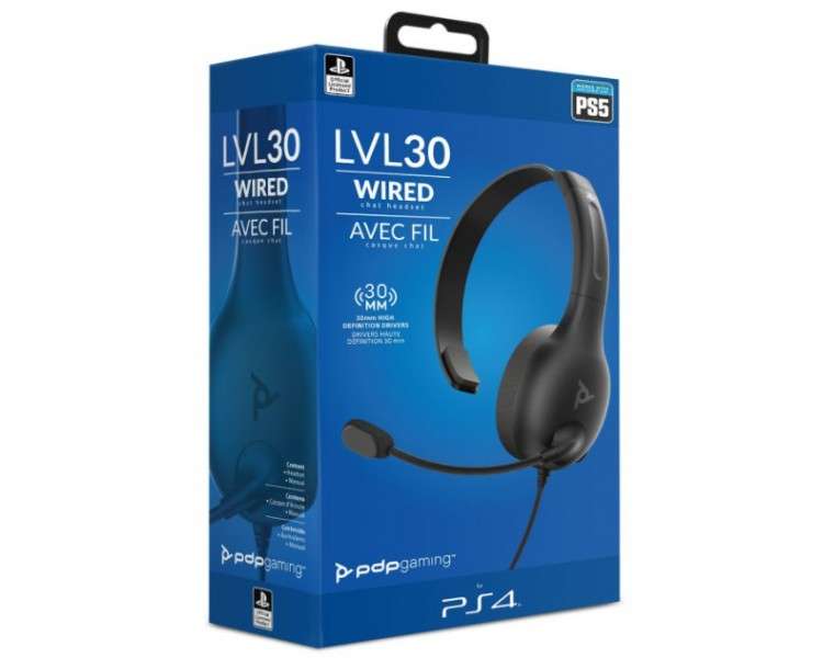 PDP HEADSET LVL30 WIRED AVEC FIL (GRIS)