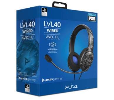 PDP LVL 40 WIRED STEREO GAMING HEADSET BLACK CAMO (NEGRO CAMO) (PS5)