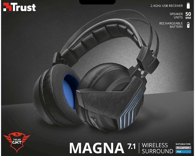 TRUST MAGNA WIRELESS 7.1 SURROUND GAMING HEADSET GXT 393(PS4/PCD)