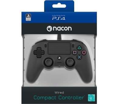 NACON WIRED COMPACT CONTROLLER BLACK OFICIAL (NEGRO)