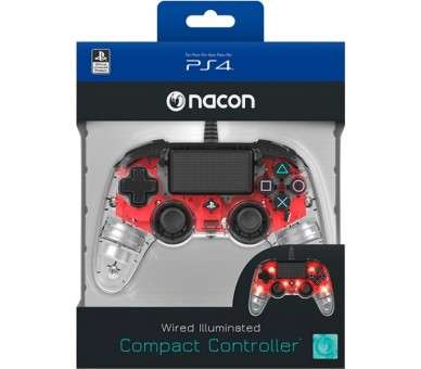 NACON WIRED ILLUMINATED COMPACT CONTROLLER RED OFICIAL