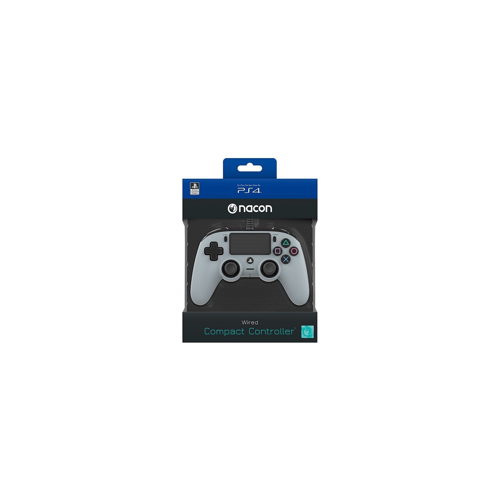 NACON WIRED COMPACT CONTROLLER GREY OFICIAL (GRIS)