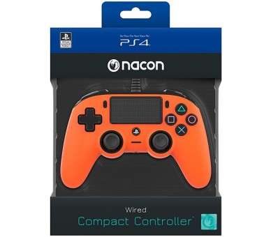 NACON WIRED COMPACT CONTROLLER ORANGE OFICIAL (NARANJA)