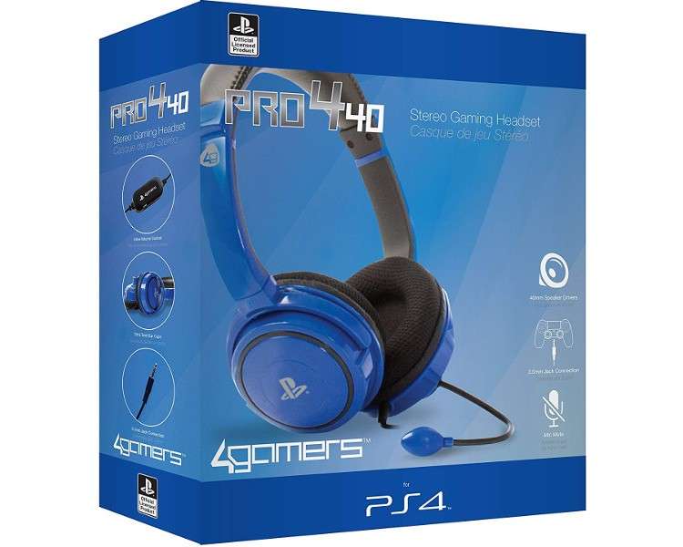 4 GAMERS STEREO GAMING HEADSET AZUL PRO4-40 AZUL (OFICIAL)