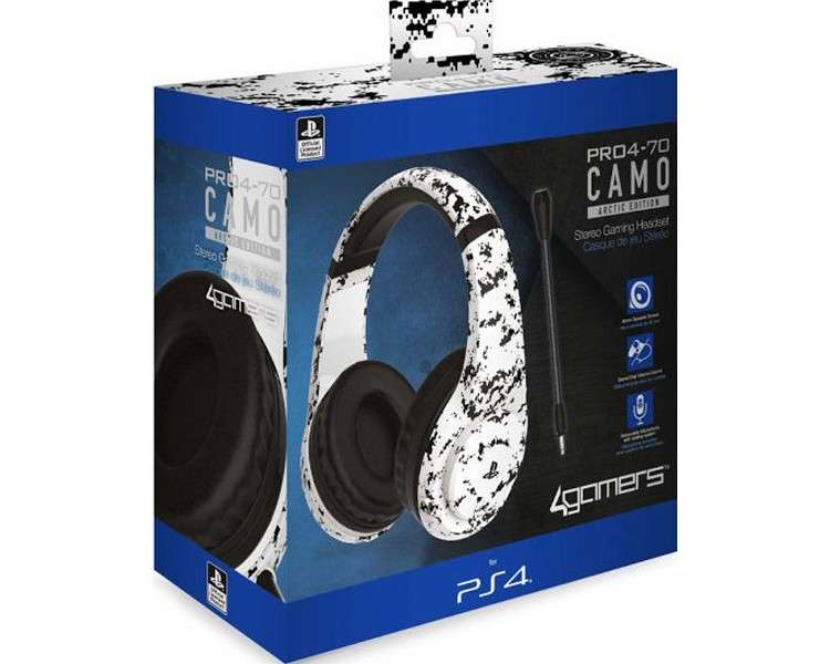 4GAMERS STEREO GAMING HEADSET PRO4-70 CAMO ARCTIC EDITION (OFICIAL)