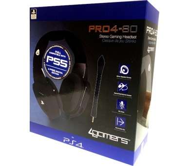 4 GAMERS STEREO GAMING HEADSET PRO4-80 BLACK (NEGRO) (PS5/PS4)