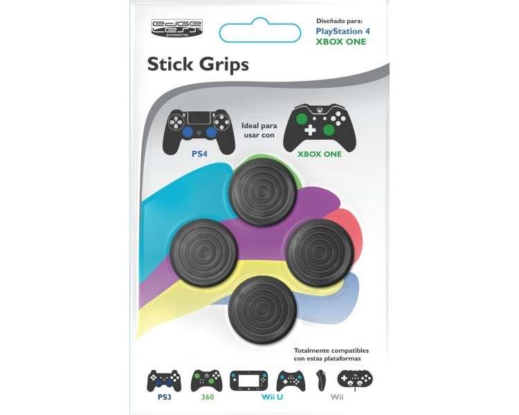 PRO STICK GRIPS PARA MANDOS (4 NEGROS) (PS5/XBOX)