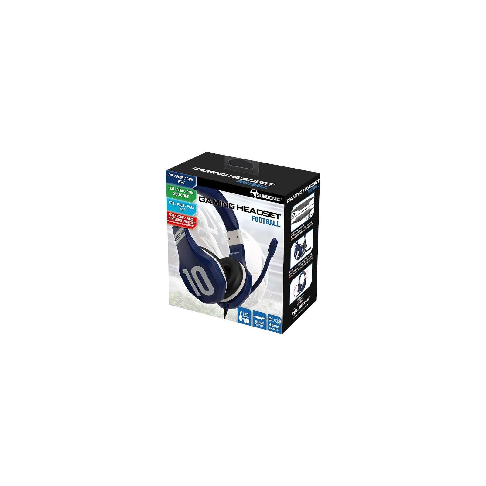 SUBSONIC GAMING HEADSET FOOTBALL BLUE  (AZUL) (PS4/XBOX/SWITCH/PC)