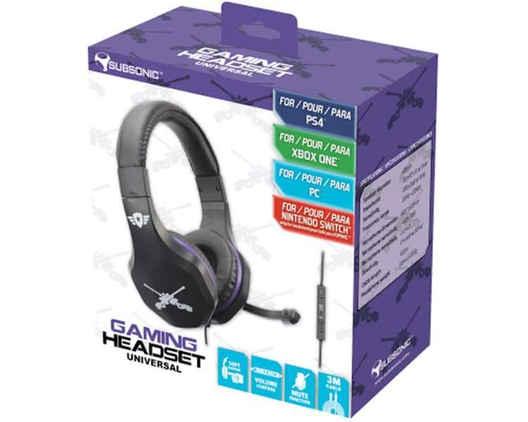 SUBSONIC GAMING HEADSET UNIVERSAL (PS4/XBOXONE/SWITCH/PC)