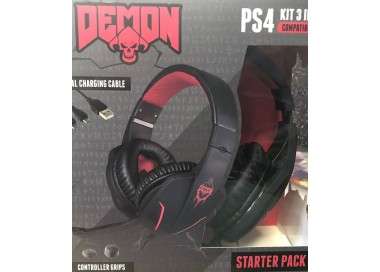 INDECA STARTER PACK DEMON KIT 3 EN 1 (HEADSET+GRIPS+CHARGING CABLE)