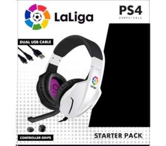 INDECA STARTER PACK LA LIGA 2019 (HEADSET+USB CABLE+GRIPS)