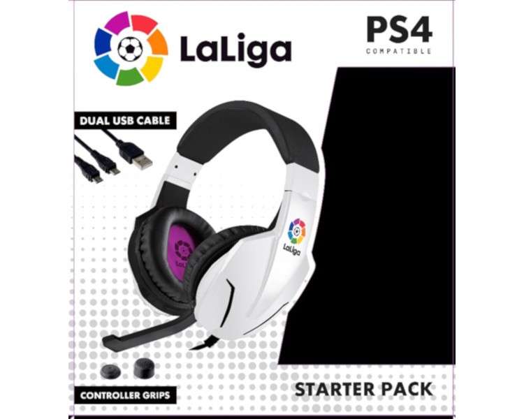 INDECA STARTER PACK LA LIGA 2019 (HEADSET+USB CABLE+GRIPS)