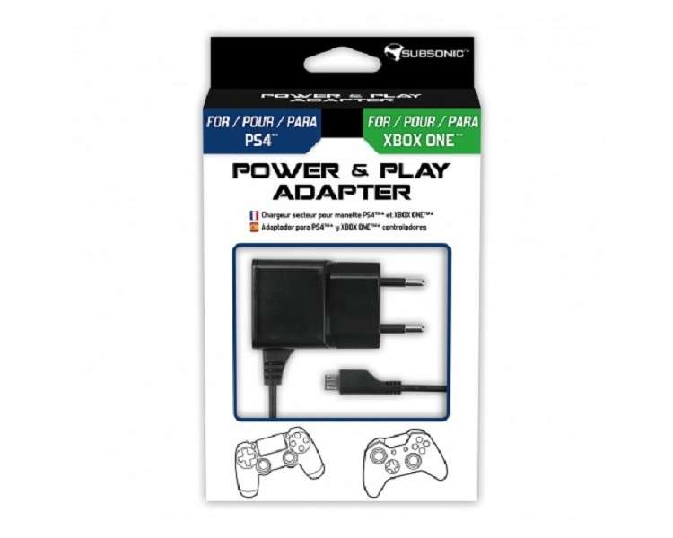 SUBSONIC POWER & PLAY CONTROLER ADAPTER (PS4/XBONE)