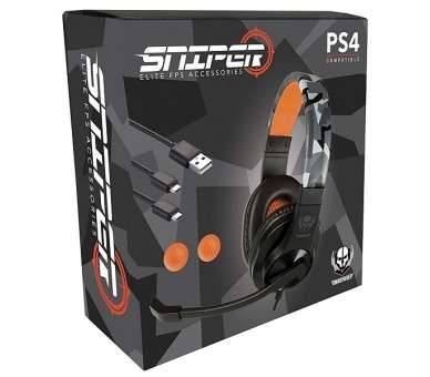 STARTER PACK SNIPER 2018 (GAMING HEADSET + USB CABLE + GRIPS)