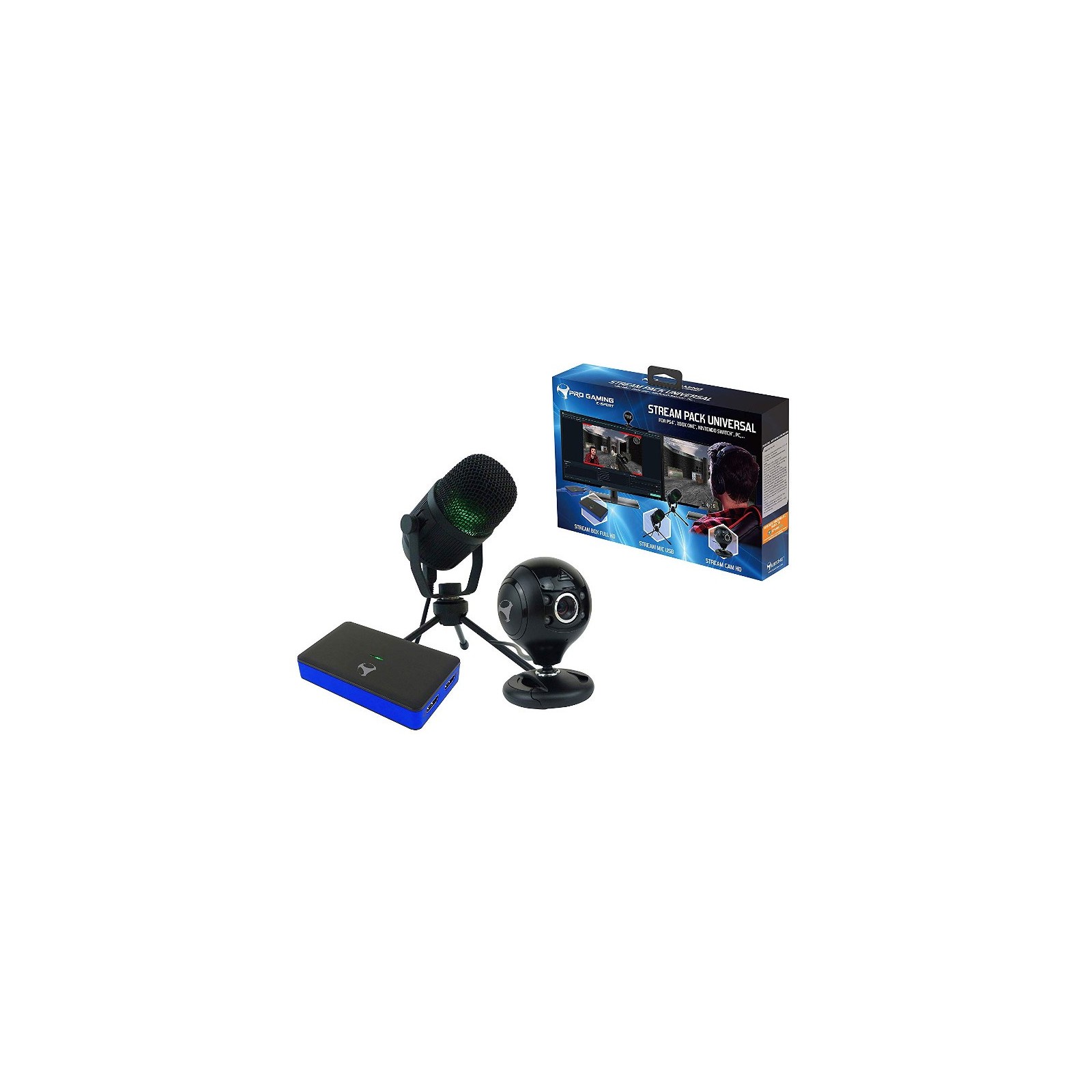 PRO GAMING STREAM PACK UNIVERSAL (PS4/XBONE/SWICH/PC) (STREAM BOX+MICRO+CAMARA)